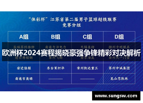 欧洲杯2024赛程揭晓豪强争锋精彩对决解析